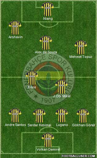 Fenerbahçe SK Formation 2011