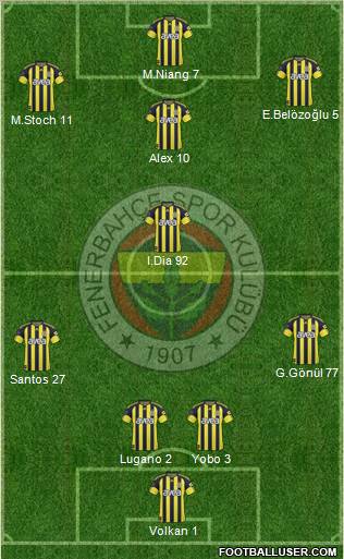 Fenerbahçe SK Formation 2011