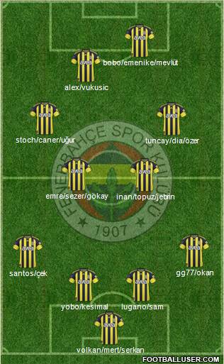 Fenerbahçe SK Formation 2011