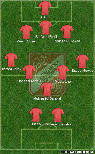 Al-Ahly Sporting Club Formation 2011