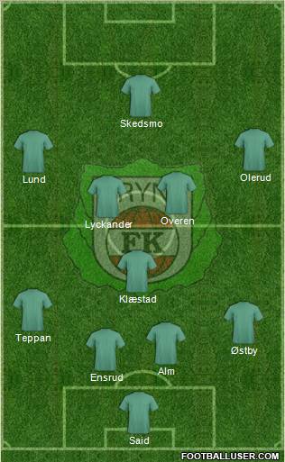 Bryne FK Formation 2011