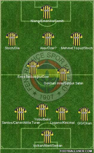 Fenerbahçe SK Formation 2011