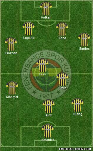 Fenerbahçe SK Formation 2011