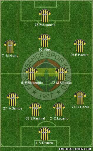 Fenerbahçe SK Formation 2011