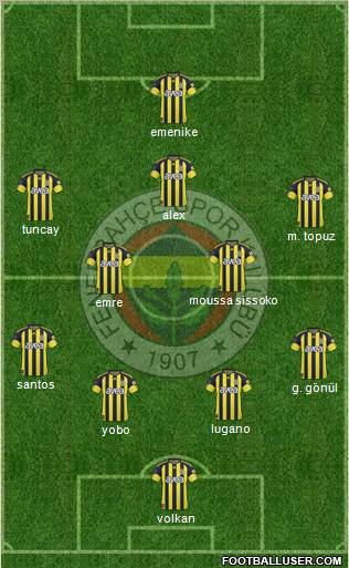 Fenerbahçe SK Formation 2011