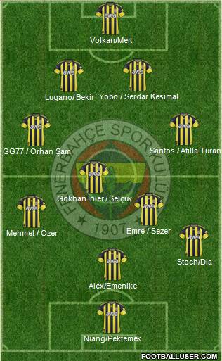 Fenerbahçe SK Formation 2011