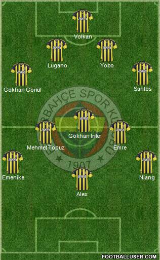 Fenerbahçe SK Formation 2011