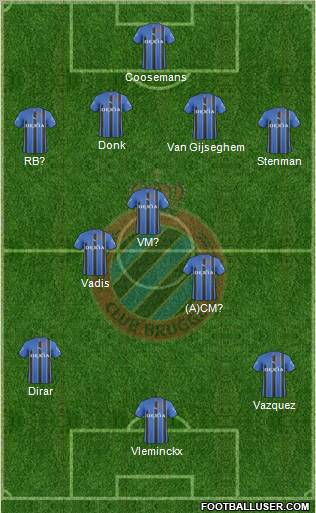 Club Brugge KV Formation 2011