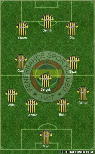 Fenerbahçe SK Formation 2011