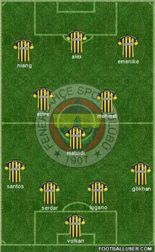 Fenerbahçe SK Formation 2011
