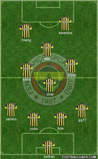 Fenerbahçe SK Formation 2011