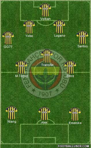 Fenerbahçe SK Formation 2011