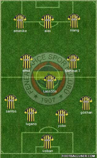 Fenerbahçe SK Formation 2011