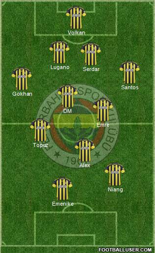 Fenerbahçe SK Formation 2011