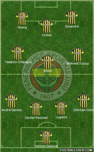 Fenerbahçe SK Formation 2011