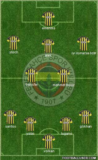 Fenerbahçe SK Formation 2011