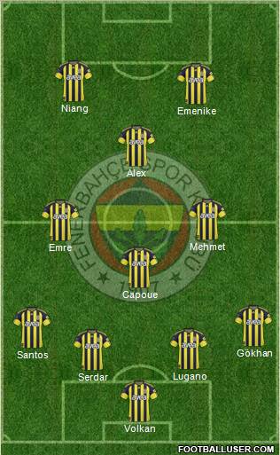 Fenerbahçe SK Formation 2011