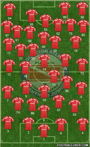 Argentinos Juniors football formation