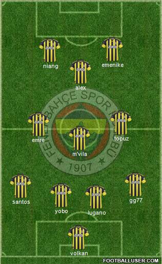 Fenerbahçe SK Formation 2011