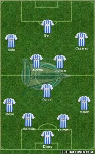 D. Alavés S.A.D. football formation