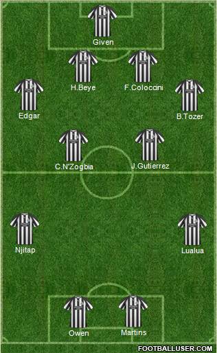 Newcastle United Formation 2011