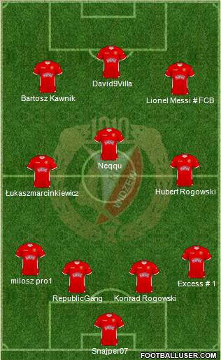 Widzew Lodz Formation 2011