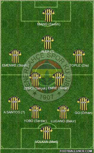 Fenerbahçe SK Formation 2011