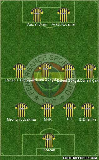 Fenerbahçe SK Formation 2011