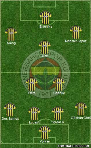 Fenerbahçe SK Formation 2011