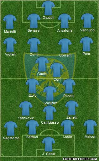 Carrarese 4-2-4 football formation