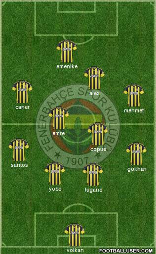 Fenerbahçe SK Formation 2011