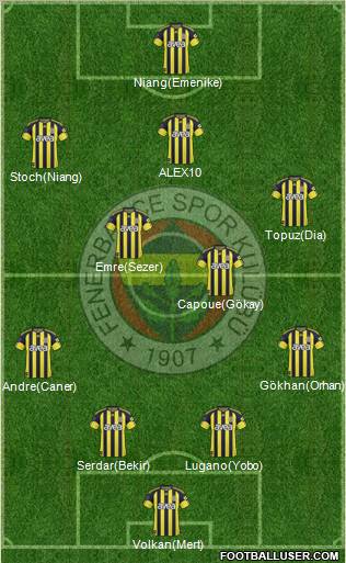 Fenerbahçe SK Formation 2011