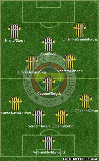 Fenerbahçe SK Formation 2011