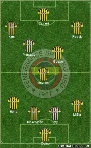 Fenerbahçe SK Formation 2011