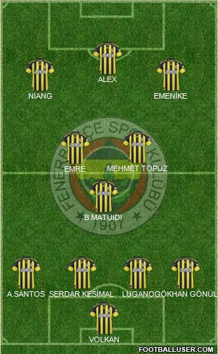 Fenerbahçe SK Formation 2011