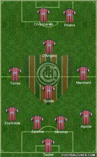 Chacarita Juniors football formation