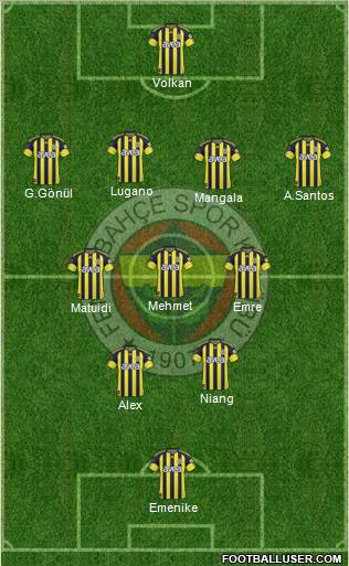 Fenerbahçe SK Formation 2011