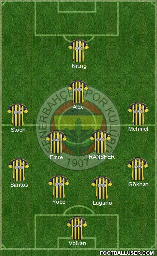 Fenerbahçe SK Formation 2011
