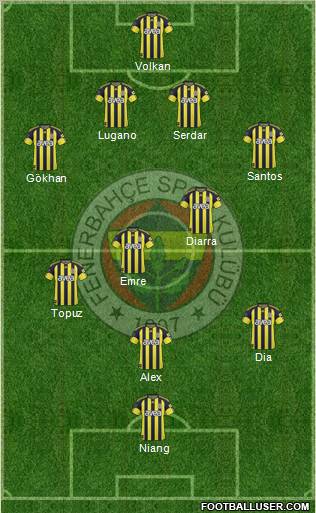 Fenerbahçe SK Formation 2011