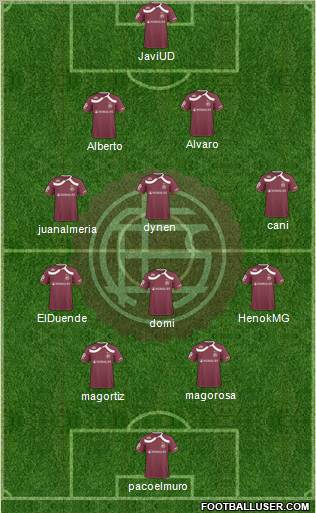 Lanús football formation