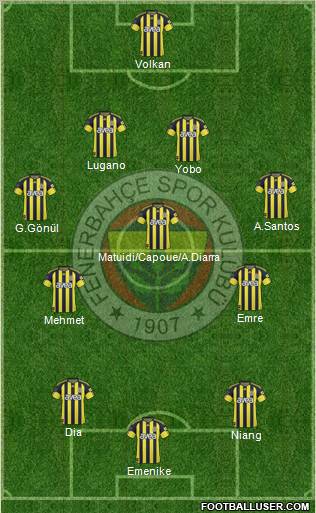 Fenerbahçe SK Formation 2011