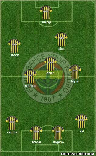 Fenerbahçe SK Formation 2011