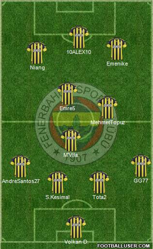 Fenerbahçe SK Formation 2011