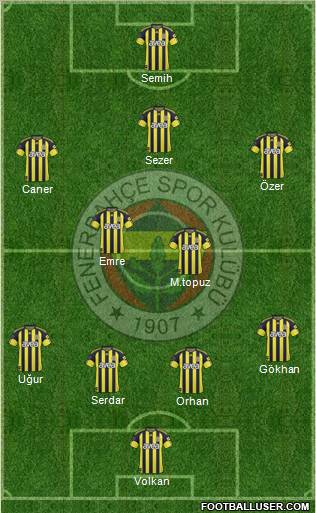 Fenerbahçe SK Formation 2011