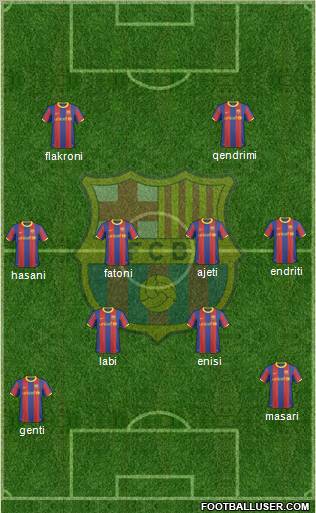F.C. Barcelona Formation 2011