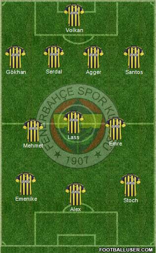 Fenerbahçe SK Formation 2011