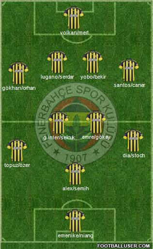 Fenerbahçe SK Formation 2011