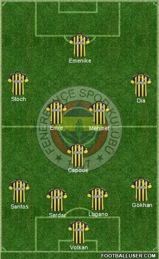 Fenerbahçe SK Formation 2011
