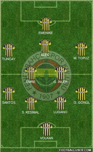 Fenerbahçe SK Formation 2011