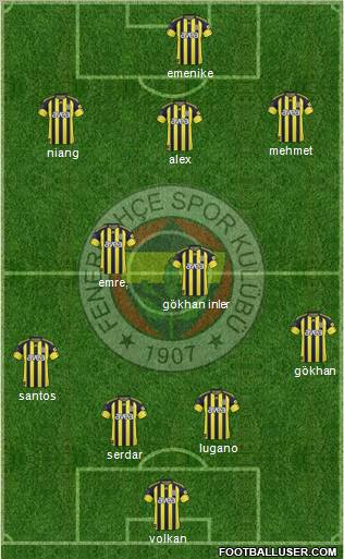 Fenerbahçe SK Formation 2011